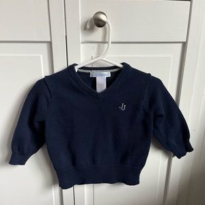 Janie & Jack Navy v-Neck Sweater Size 3-6 months